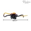 Parcelona French Rose Flower Ombre Golden Tortoise Shell Twist N Clip Cellulose Acetate Metal Free Hair Clip Barrette