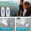 Filter 1L Collapsible Water Bottles with Push Pull Cap, Foldable Travel Water Bottle for Traveling, Hiking, Camping, Backpacking - Lightweight, Reusable, Clear Design