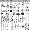 Cerlaza Temporary Tattoos for Men Women, 30 Sheets Small Hand Fake Tattoos for Adult Body Art, Waterproof Tattoo Stickers Space Moon Design on Neck Clavicle Shoulder