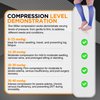 Doc Miller Calf Compression Sleeve 1 Pair 15-20 mmHg Firm Support Graduated for Sports Running Recovery Shin Splints Varicose Veins (Blue, L)