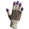 KLEENGUARD G60 Purple Nitrile Cut Resistant Gloves (13844), Size 6.0 (XS), Grey and Black with Purple Fingertips, Ambidextrous, 1 Pack, 24 Gloves