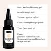 Fcozpjk Clear Blooming Gel for Nail Art, 35ml Blooming Gel Nail Polish, UV LED Painting Nail Gel, Watercolor Smudge Bubble Smoke Ink Effect, Nail Polish for Marble Design, Nail Art Supplies