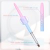 cobee Nail Polish Clean Up Brush, 2PCS Nail Art Clean Up Brushes Nail Painting Brushes Nail Remover Brush Nail Pen Painting Tools for Nail Art Design Manicure Mistake Cleaning(Round, Angled)