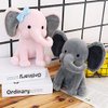 boqopod Stuffed Elephant Animal Plush Toys 9 Inch (Pink)