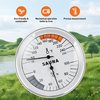 Sauna Thermometer Fahrenheit and Hygrometer 2-in-1 - Precise Indoor Humidity Temperature Monitor Gauge Sauna Accessories, Mechanical Metal Hygrothermograph Meter for Bathroom Steam Infrared Sauna Room