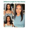KLAIYI Yaki Straight Bob Wig Bye Bye Knots Glueless Pre Everything 13x4 Lace Frontal Wigs Human Hair Pre Cut Pre Plucked Pre Bleached Put On and Go Wigs for Beginners 30S Easy to Wear Kinky Wig 14Inch