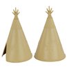 BMC Classic Plains Indian Teepees - Tan 3pc Western Plastic Playset Accessories