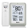 Indoor Outdoor Thermometer Hygrometer Wireless Weather Stations, Temperature Humidity Monitor Battery Powered Inside Outside Thermometer with 330ft Range Remote Sensor and Adjustable Backlight