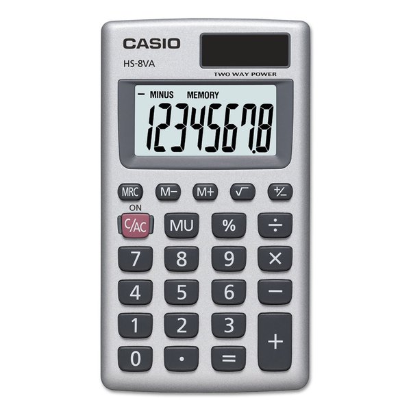 Casio HS-8VA, Solar Powered Standard Function Calculator