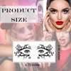 10 Pairs Halloween Eye Shadow Temporary Tattoos Eyeliner Tattoo Stickers Spider Web Bat Pattern Eyeliner Fake Tattoos for Women Men Face Eye Makeup Halloween Decals Party Supplies