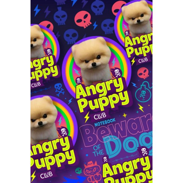 Angry puppy dog pomeranian Notebook: The perfect gift for Pomeranian dog lovers, blank lined journal, 6x9 inches,120 pages.