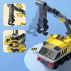 Vilbocr 6 in 1 Children Crane Toy Building Blocks Toys for 4+ Years Boys Kids Gift Idea Toy Construction Truck Toys 142Pcs-Compatible with Other Building Block Toys （Crane Truck）