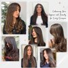 Dark Brown Clip in Hair Extensions Real Human Hair 20 Inches 100% Remy Human Hair Clip in Extensions Straight Double Weft for Full Head 120g 7pcs 16clips One Pack #2 Brown Hair Extensions