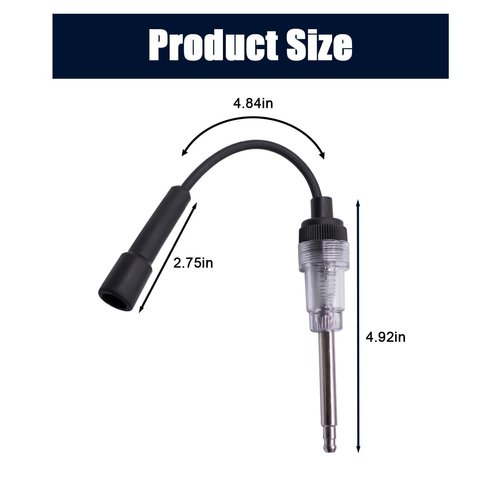 Inline Spark Plug Tester, Straight Boot Engine Ignition Tester Light Easy to Use, Small Armature Diagnostic Detector Tool for Automotive, Car, Lawnmower, Motorcycles, Internal External Engine