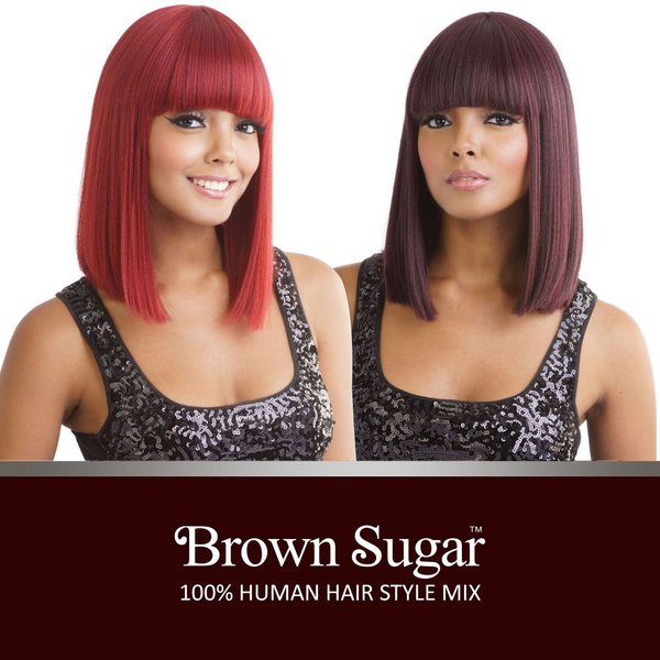 ISIS Human Hair Blend Wig Brown Sugar BS136 (1B)
