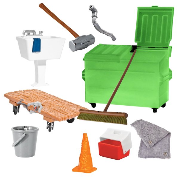 Clean Up Accessory Set for Wrestling Action Figures