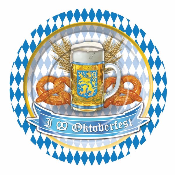 PMU Oktoberfest 9-Inch Dessert Plates (8/Pkg) Pkg/6