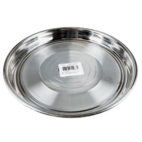 KITCHEN DIVA 10" Stainless Steel Round Plate – Durable and Easy to Clean – Classic Dinner Thali for Home, Camping, or Everyday Use – Rust-Resistant Food Serving Plate