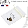 Camila Paris CP2967 French Hair Ponytail Holders Ties, Oval, Handmade, Green, Strong Hold Grip Elastic Band Hair Clips for Women, No Slip Soft Flexible Styling Girls Hair Accessories, Made in France