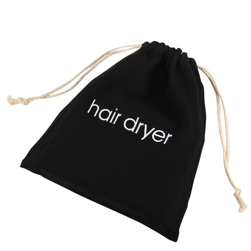 ERKXD 3 | 6 | 8 Pack Hair Dryer Bags Drawstring Bag Container Hairdryer Bag for travel bathroom (3 PCS, Black)