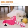 POPETPOP Dog Rope Toys, Cute Flamingo Dog Squeaky Teething Toys, Girl Dog Plush Toys, Pet Chew Rope Toys for Dog Cat Puppy Teeth Cleaning