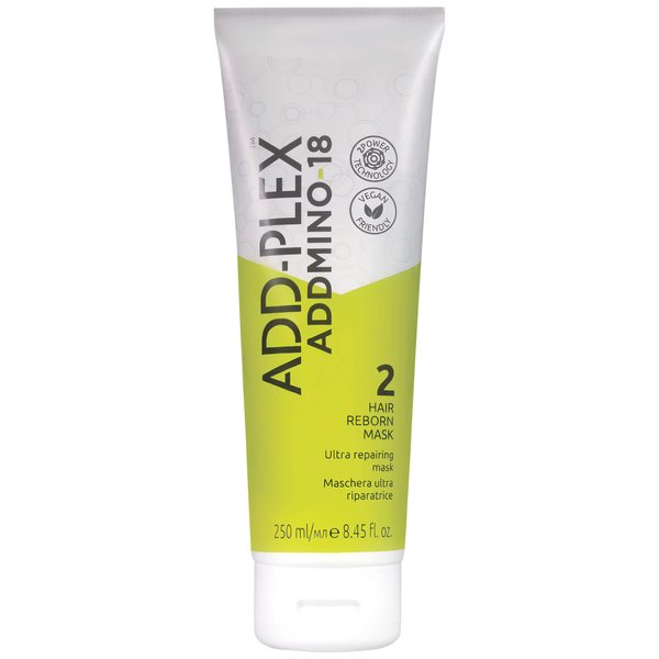 ADDMINO-18 Hair Mask - Reborn Hair Mask for Dry and Damaged Hair and Growth with 18 Amino Acids - Nourishing Hair Treatment for Dry Damaged Hair - Pear/Linseed Oil for Hair Care - 250ml/8.45 fl. oz.