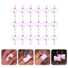 CIYODO 25pcs Finger Nail Halloween Trick Nail in Finger Novelty Fun Joke Prank Halloween Decor Trick Prank Prop Fake Nail Through Finger Halloween Prop Plastic False Nails White