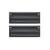 QCAA Solid Brass Mail Slot, with Solid Brass Interior Frame and Solid Brass Back Plate, 8-7/8''X2-7/8", Matte Black, 1 Pack, Made in Taiwan