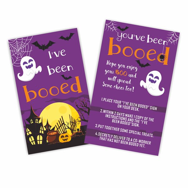 Halloween Party Game, Halloween Supplies, Decors, We’ve Been BOOED, I’ve Been BOOED Game card sets, 40 cards(wsj-006)