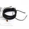 Lawie 20 Pack Black Satin Cloth Fabric Covered Thin Slim Hard Metal Headband 0.5CM Plain Wire Hair band Elastic Skinny Hair Hoop Holder Tiara Crown Base for Women Men Crafting DIY Accessories