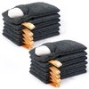 Antimbee 12-Pack Soap Pocket Exfoliating Soap Saver Pouch, Body Scrubber Rough Sponge Exfoliator for Bath or Shower, Gray Mesh Bar Soap Foam Lather Pouch