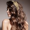 LALAFINA Bridal Hair Vine Goddess Bridal Gold Leaf Headband Greek Goddess Headband Baroque Leaf Headdress Gold Leaf headpiece for Wedding Prom Party Leaf Greek Goddess Accessories