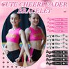 Hanaive 24 Pcs Cheerleader Gifts Cheer Bracelets Cheer Hair Ties Cheerleading Hair Ties Elastic Cheer Hair Accessories Cheerleader Ponytail Holder Wristbands for Girls Women Teams, Black White Pink