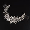 JWICOS Wedding Crystal Hair Comb Bridal Hair Comb Hair Clip Vine Headpiece Wedding Hair Accessories for Brides (Silver)