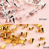 SONGJIE Mini Metal Rivet Punk Nail Charms Gold Silver Cone Nail Art Studs Alloy Spike Studs Nail Jewels Nail Nail Charms for Acrylic Nails Decoration Accessories