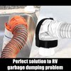RV Sewer Hose Support, Magic Adhesive Hose Connector Fitting Camper Sewer Adapter Accessory Hose Fastening Tightening Device Must Have for RV Prevents Waste Lines from Dislodging While Dumping