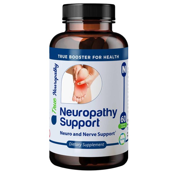 TRUEMED High-Potency Neuropathy Support Supplement with Acetyl-L-Carnitine, Thiamine, Pyridoxine HCl, and Vitamin B12 - Neuro and Nerve Support - 60 Vegetable Capsules