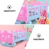 Toyvian Baby Doll Crib Baby Doll Bed Toy Baby Doll Bed Doll Furniture Plastic and Cloth Doll Crib Girls Pretend Play Doll Bed Toy Doll Crib Kids Toy Birthday Gift(Blue), 37X24CM