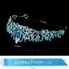 Atoden Birthday Crown and Sash Set Birthday Girls Princess Tiara Queen Crowns Blue Crystal Tiara Women Rhinestone Tiara Birthday Headband Happy Birthday Decorations Party Gifts