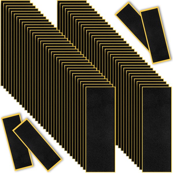 100 Pcs Fingerboard Foam Grip Tape Black Fingerboard Grip Tape 36 x 110 mm Foam Grip Tape for Fingerboards Adhesive Fingerboard Stickers Non Slip Foam Pro Grip Tape for Fingerboards Skateboard