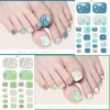 Generic 8 Sheets Toe Nails Wraps Stickers Decals Glossy Nail Polish Strips with Nail File Self Adhesive Marble Flowers Gel Toe Nail Wraps Design Flowers Nail Wraps for Women DIY Manicure Decoration
