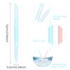 Sibba 2 Pieces Glass Cuticle Pusher Cuticle Remover Tool Double Sided Cuticle Trimmer Manicure Stick Professional Precision Filing Abrasive Surface Nail Salons Set for Women Girls Homes (Blue, Pink)