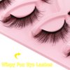 Fyonas Cat Eye Lashes Wispy L Curl Fake Eyelashes Extension Look 24mm Long & Dramatic False Eyelashes Doll Fox Eye Lashes 5 Pairs Pack (Fox Eye 03)