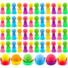 Cagemoga 54 Pieces Jumping Spring Toys Colorful Cute Popper Spring Launcher Toys Pop Up Bouncy Spring Toys for Kids Classroom Reward Prizes Goodie Bag Stuffers Birthday Party Favors, Random Color