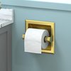 FORIOUS Brushed Gold Toilet Paper Holder Wall Mount, in Wall Toilet Paper Holder Gold, Champagne Bronze Toilet Paper Holder Recessed Made of Metal, Lavatory Gold Toilet Paper Roll Holder