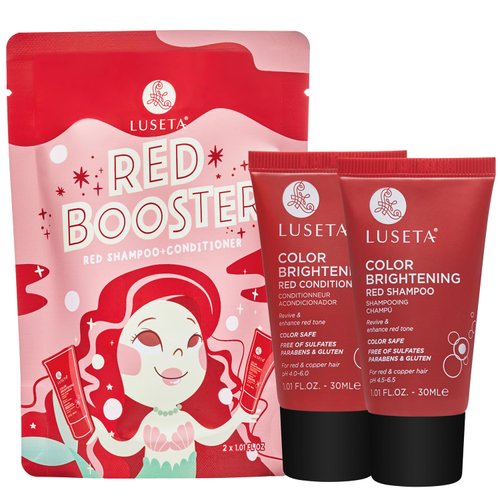Luseta Color Brightening Red Shampoo and Conditioner Set for Red Hair, Enhancing Red Hair Shampoo for Color Treated, Color Depositing Shampoo for Copper Hair, Sulfate, Paraben free 2 x 1.01oz