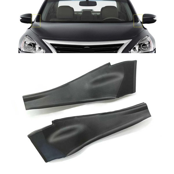 YUNHECAM Front Windshield Wiper Side Cowl Extension Fender Cover Trim Compatible with 2013 2014 2015 2016 Nissan Altima Pair Left Right Black Durable Plastic Panel Caps 2PCS