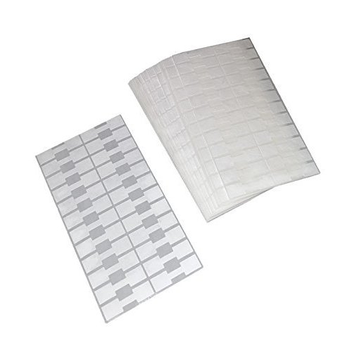 1000 Pieces White + 24 Pieces Gold and Silver Jewelry Repair, Price and Indentification Tags/Tyvek Self Adhesive Rectangular Dumbbell/Barbell Jewelry Price Tags