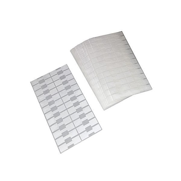 1000 Pieces White + 24 Pieces Gold and Silver Jewelry Repair, Price and Indentification Tags/Tyvek Self Adhesive Rectangular Dumbbell/Barbell Jewelry Price Tags
