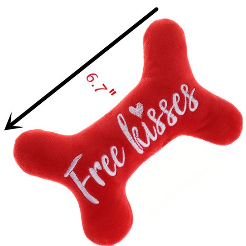 Valentines St Patrick's Day Dog Toy, Plush Pet Squeaky Bone Toys for Puppy